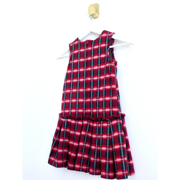 NEW! Disney Plaid Holiday Christmas Minnie Mouse Pleated Dress Red Green SZ 6 - Picture 7 of 10